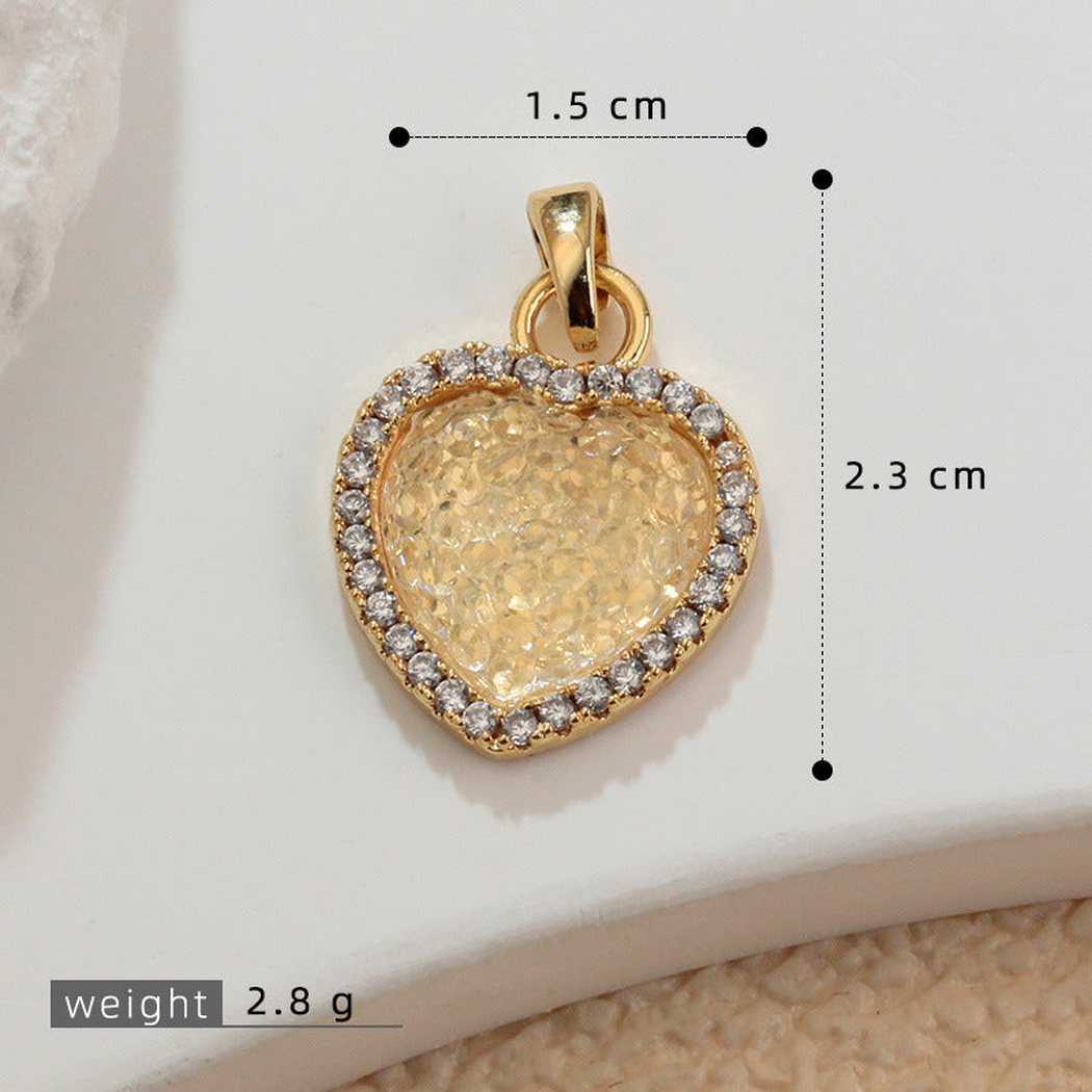 Elvane - Textured Heart-Shaped Pendant Only