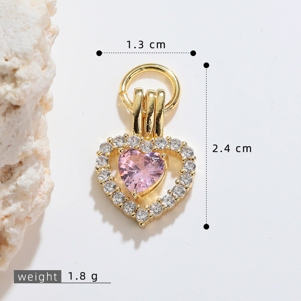 Elvane - Clear-Framed Open-Heart Pendant Only