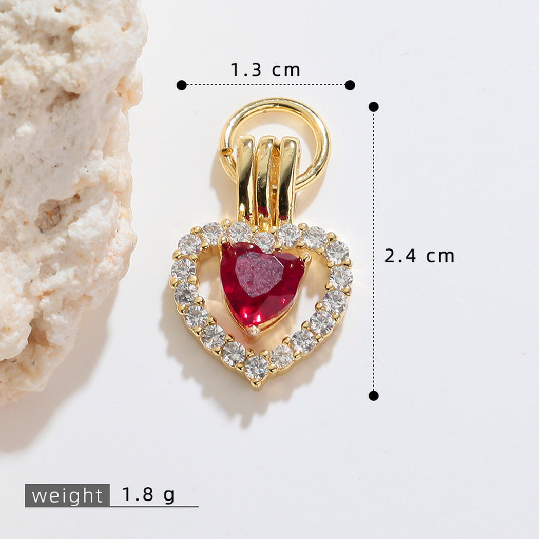 Elvane - Clear-Framed Open-Heart Pendant Only
