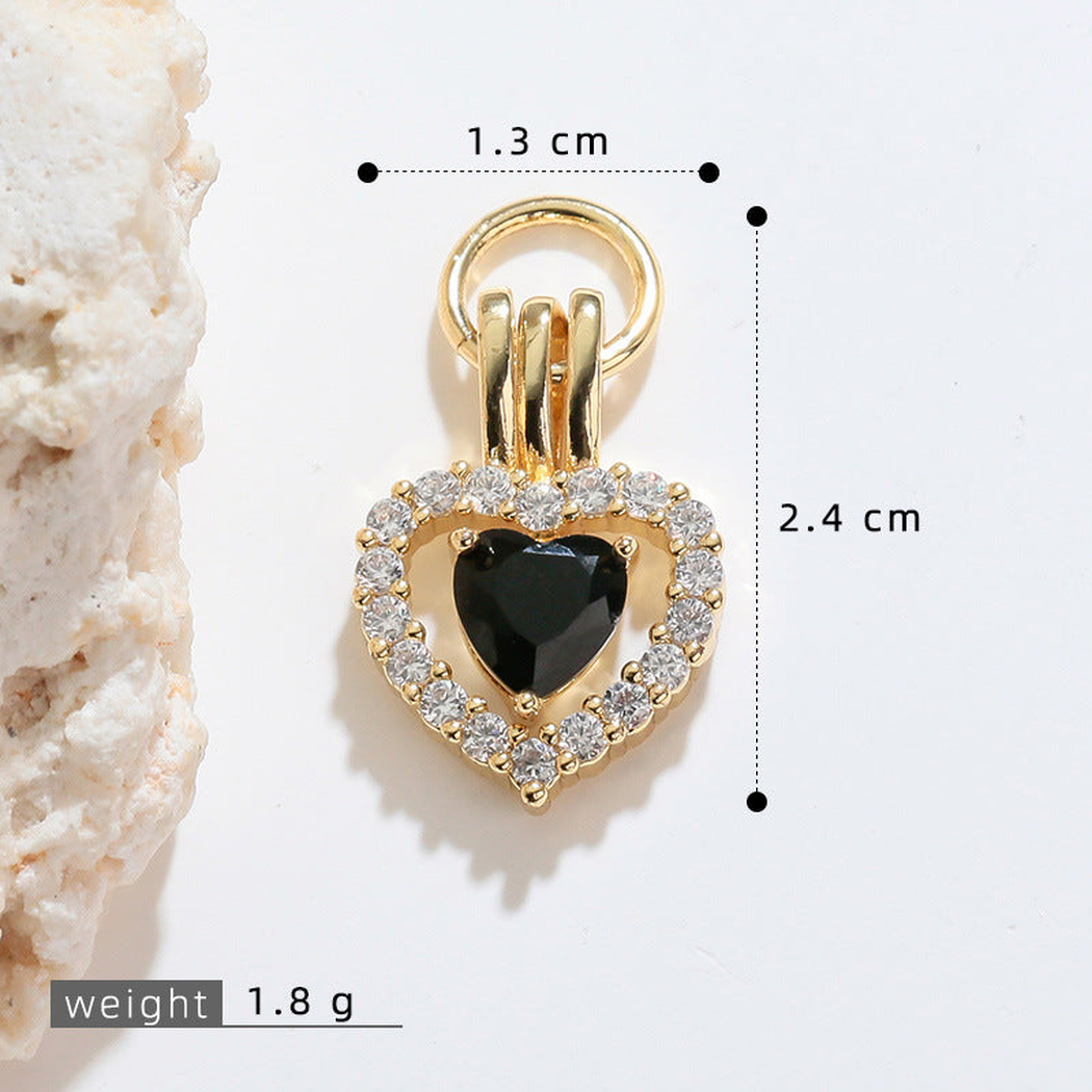 Elvane - Clear-Framed Open-Heart Pendant Only