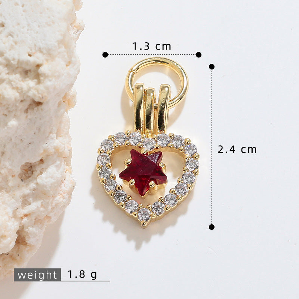 Elvane - Clear-Framed Open-Heart Pendant Only
