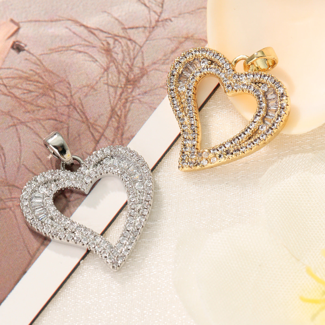 Elvane - Layered Open-Heart Pendant Only