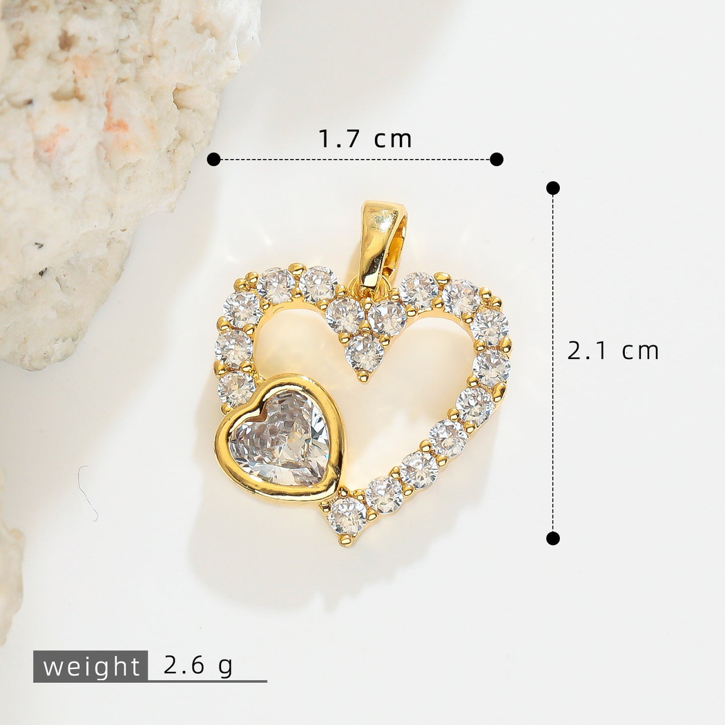 Elvane - Double-Heart Openwork Pendant Only