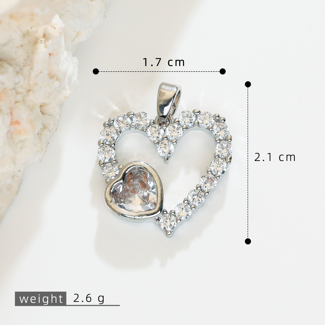 Elvane - Double-Heart Openwork Pendant Only
