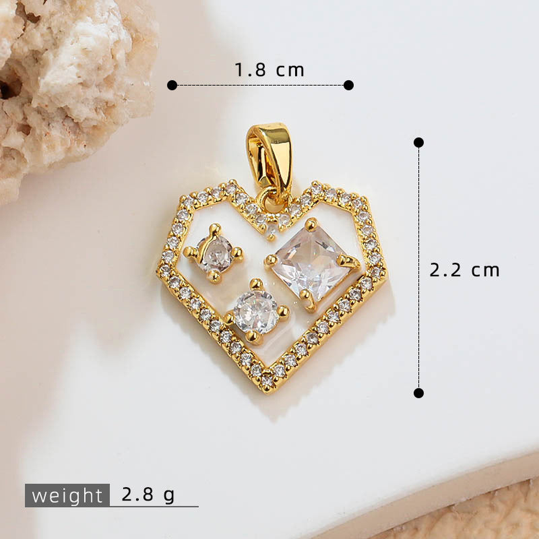 Elvane - Patterned Heart-Shaped Pendant Only
