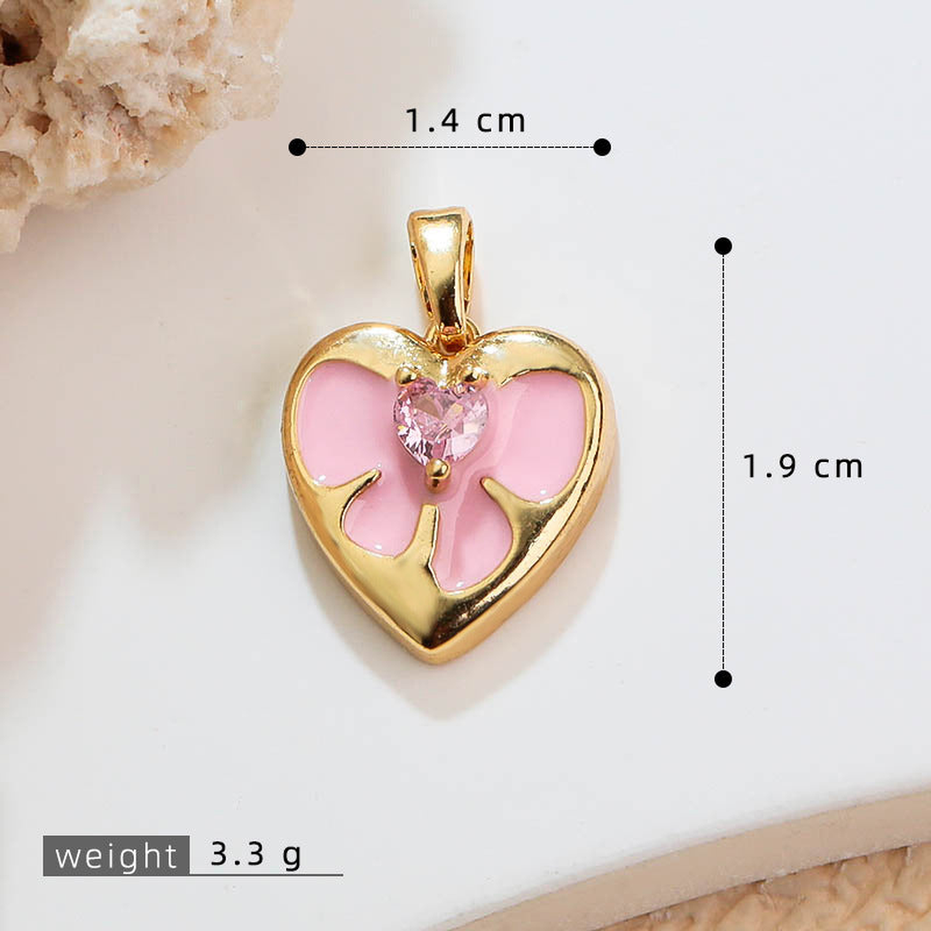 Elvane - Patterned Heart-Shaped Pendant Only