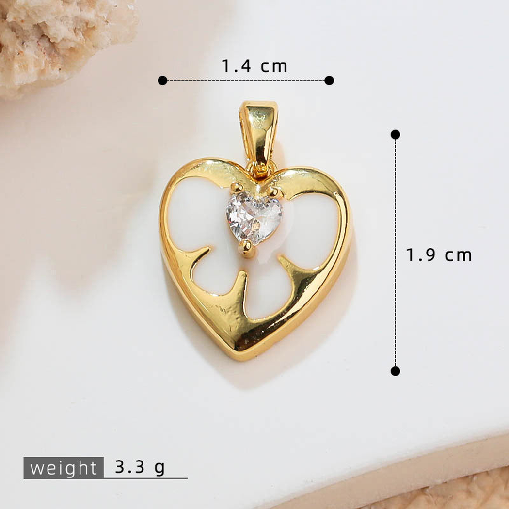 Elvane - Patterned Heart-Shaped Pendant Only