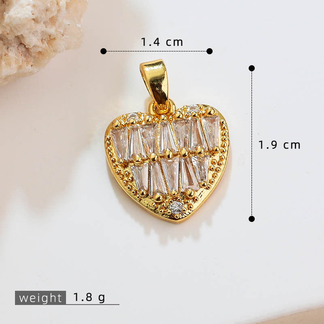 Elvane - Patterned Heart-Shaped Pendant Only