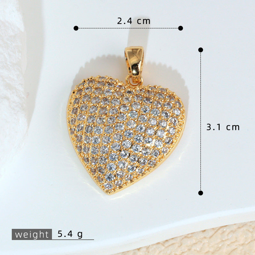 Elvane - Clear-Framed Heart-Shaped Pendant Only