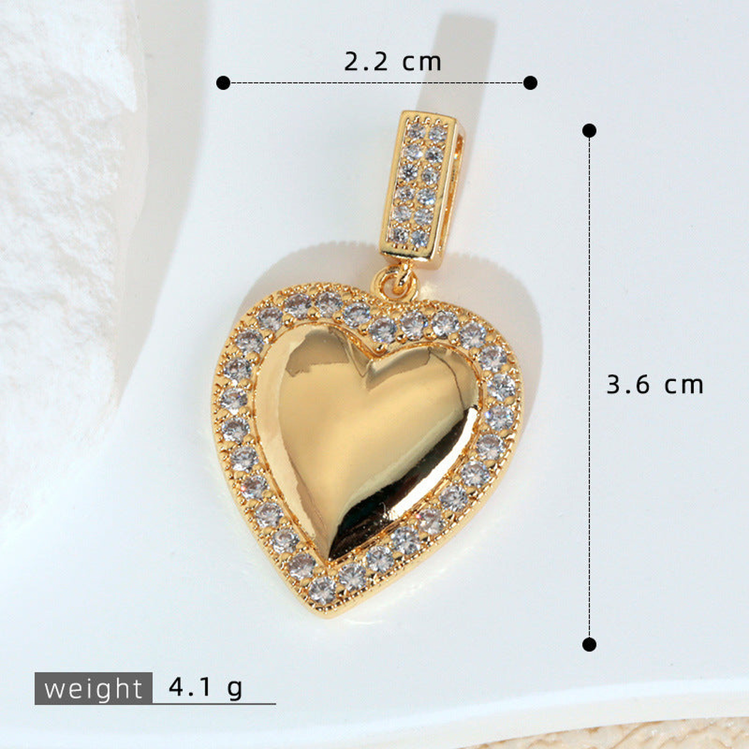 Elvane - Clear-Framed Heart-Shaped Pendant Only