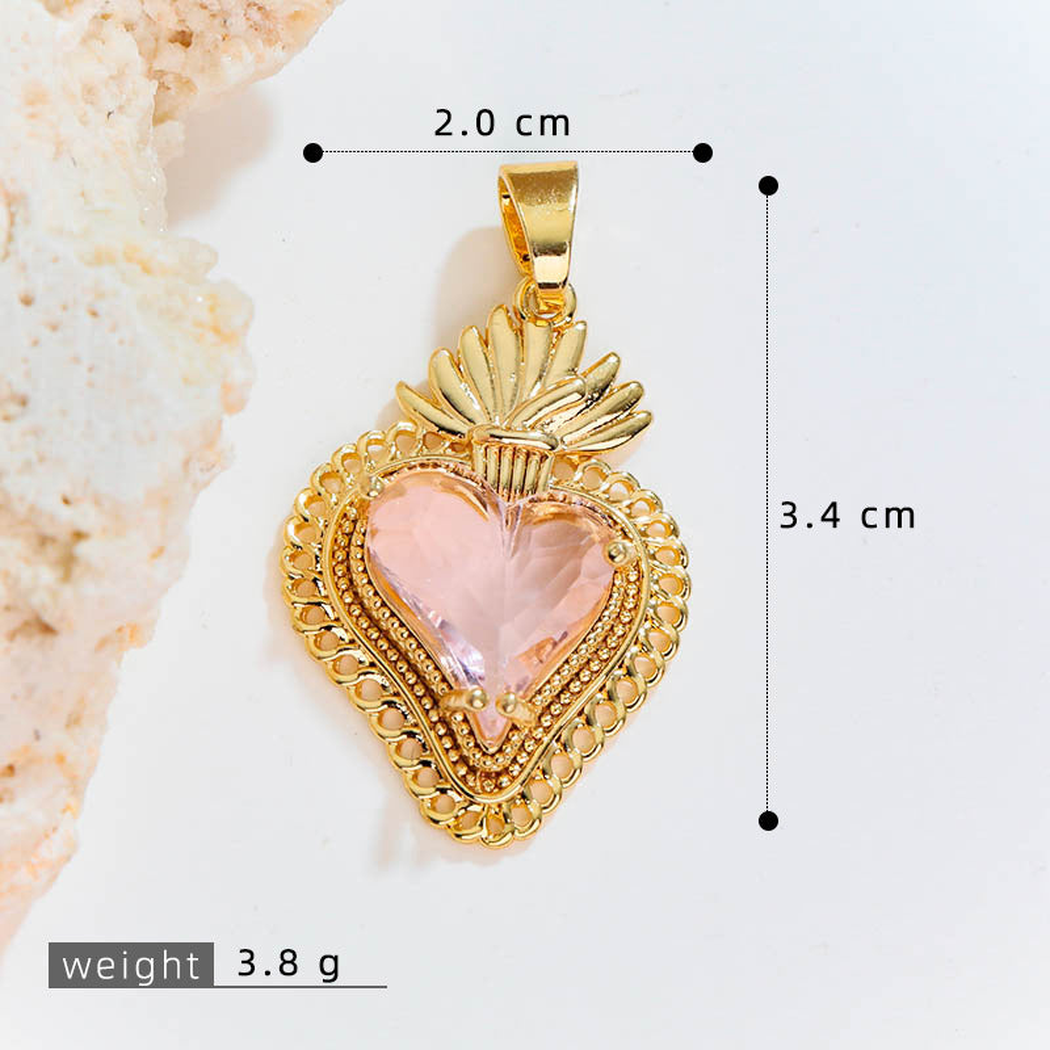Elvane - Winged Heart-Shaped Pendant Only