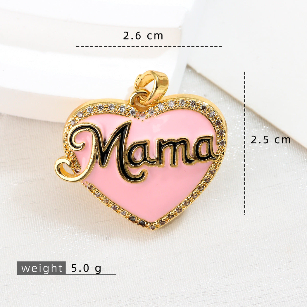 Elvane - Mama Heart-Shaped Pendant Only