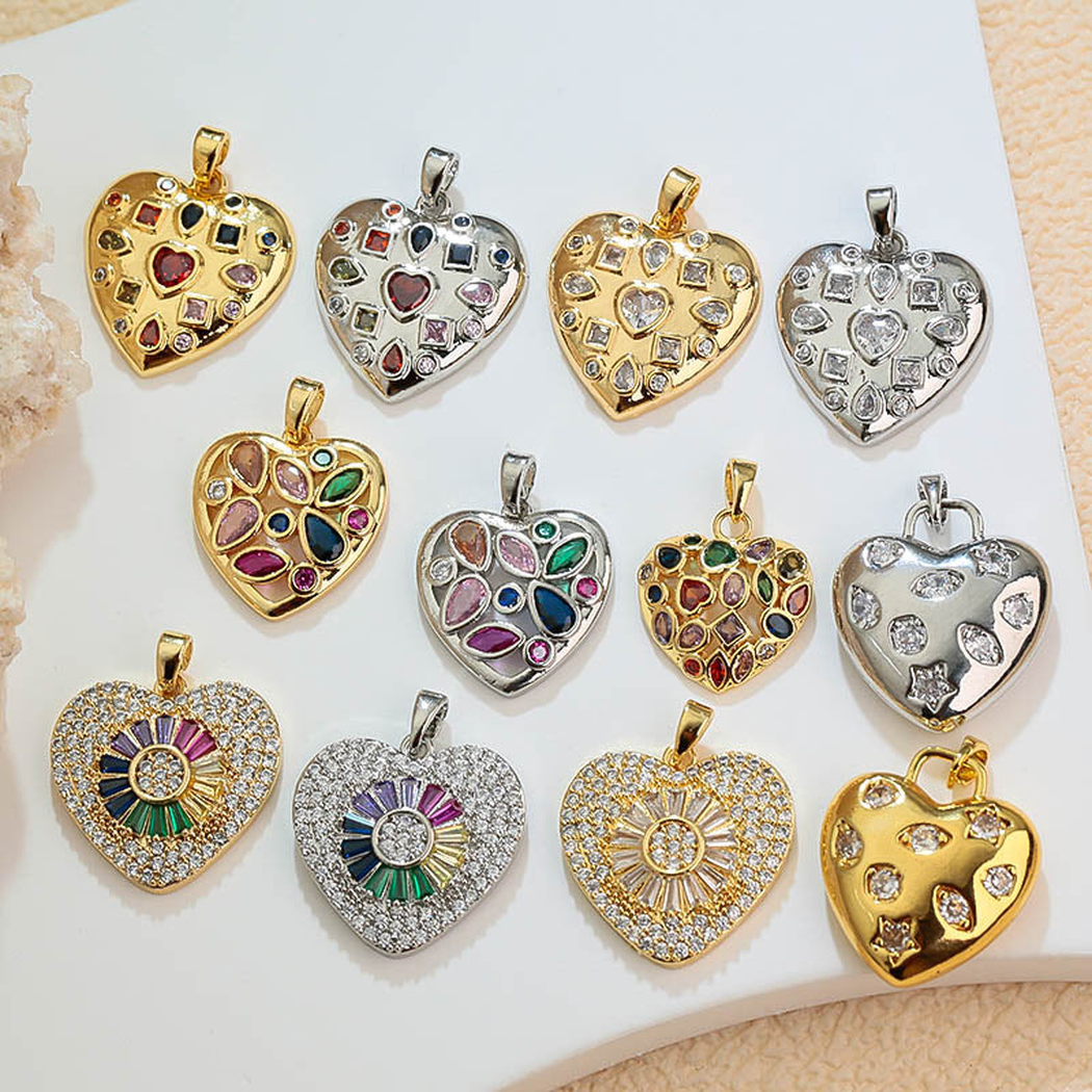 Elvane - Mixed-Cut Heart-Shaped Pendant Only
