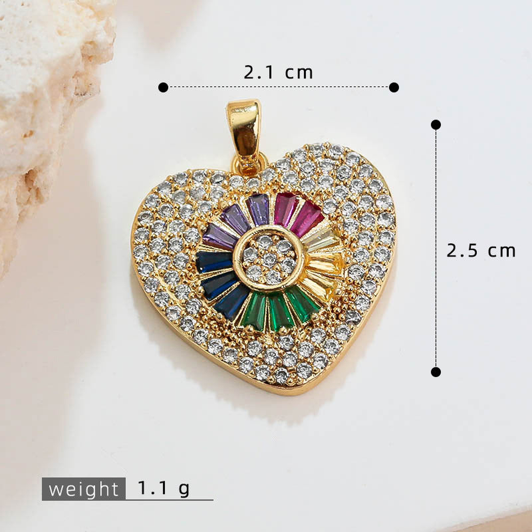 Elvane - Mixed-Cut Heart-Shaped Pendant Only