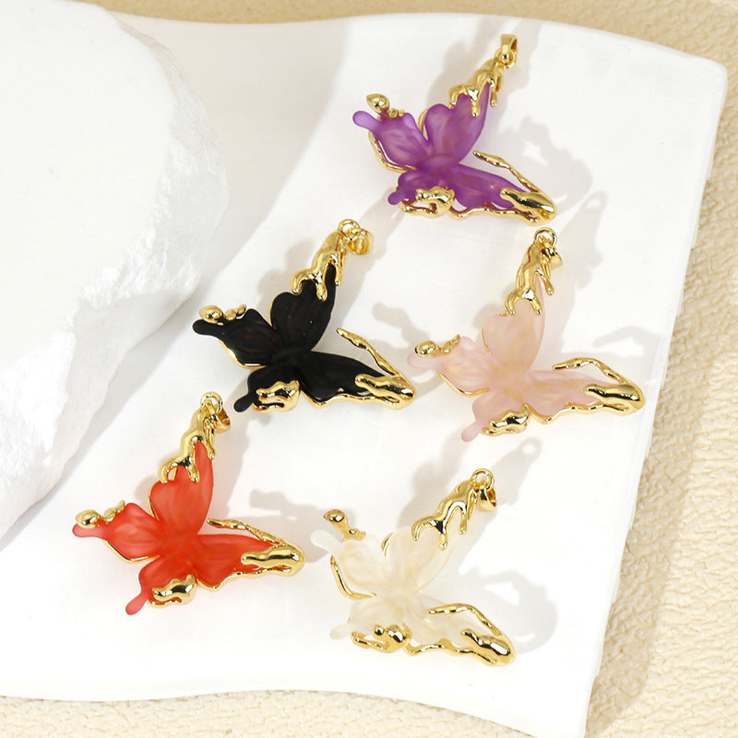 Elvane - Solid-Color Butterfly-Shaped Pendant Only