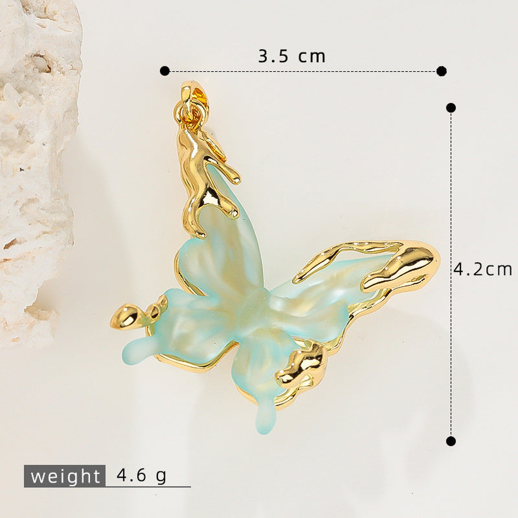 Elvane - Solid-Color Butterfly-Shaped Pendant Only
