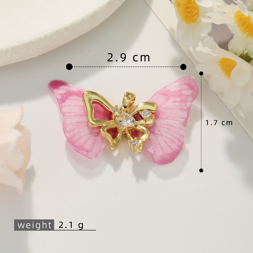 Elvane - Sheer-Wing Butterfly-Shaped Pendant Only