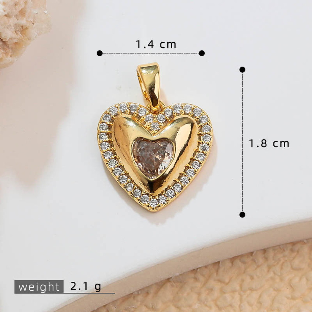Elvane - Framed Heart-Shaped Pendant Only