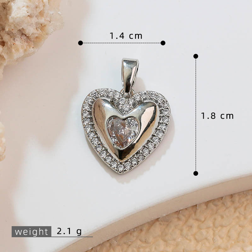 Elvane - Framed Heart-Shaped Pendant Only