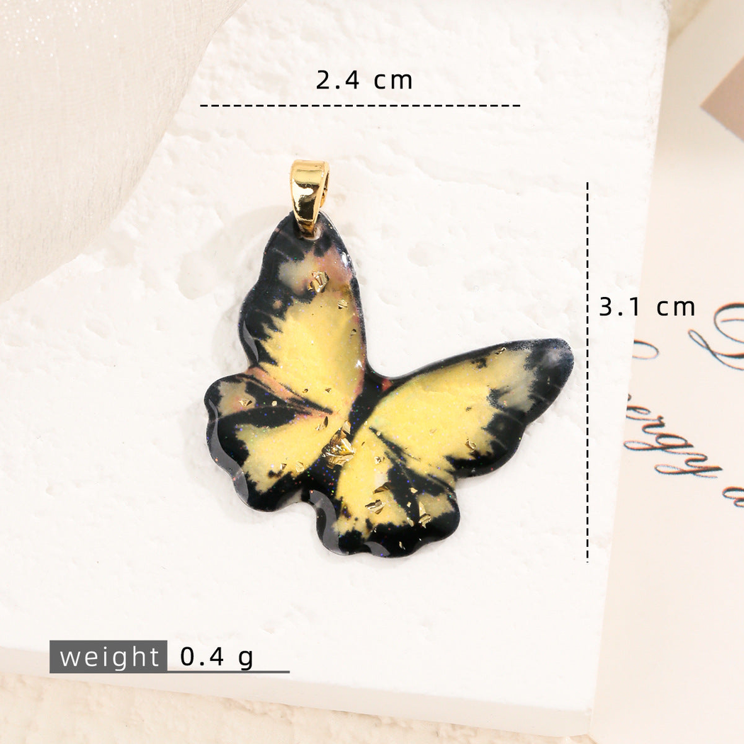 Elvane - Printed Butterfly-Shaped Pendant Only