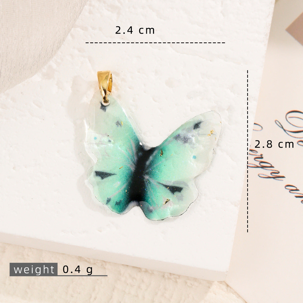 Elvane - Printed Butterfly-Shaped Pendant Only