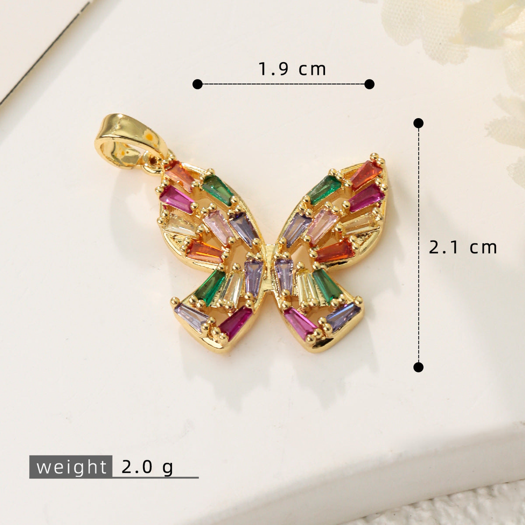 Elvane - Color-Accent Butterfly-Shaped Pendant Only