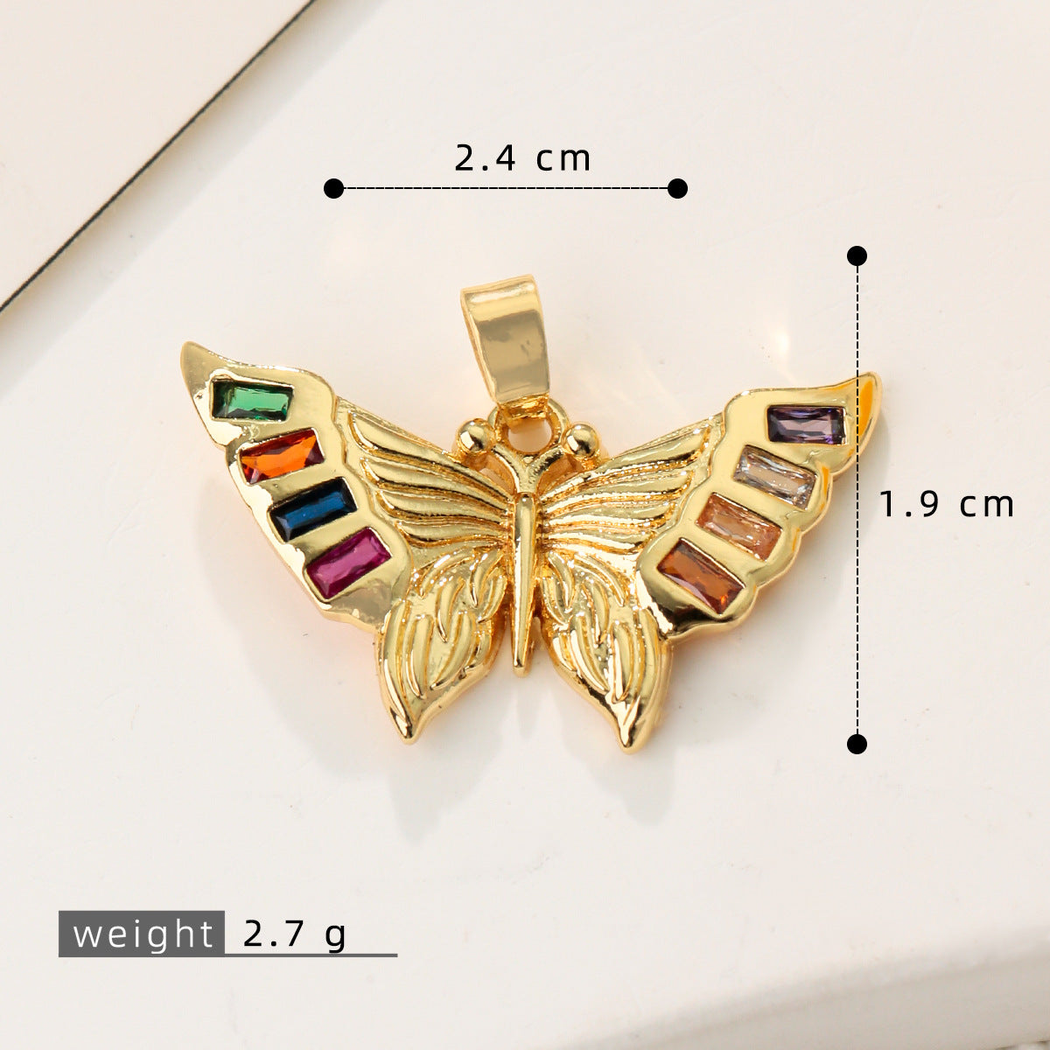 Elvane - Color-Accent Butterfly-Shaped Pendant Only