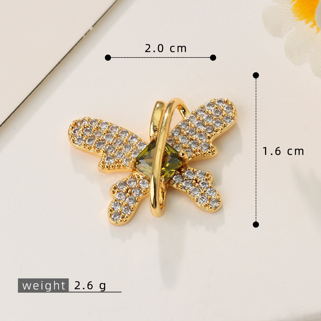 Elvane - Color-Accent Butterfly-Shaped Pendant Only