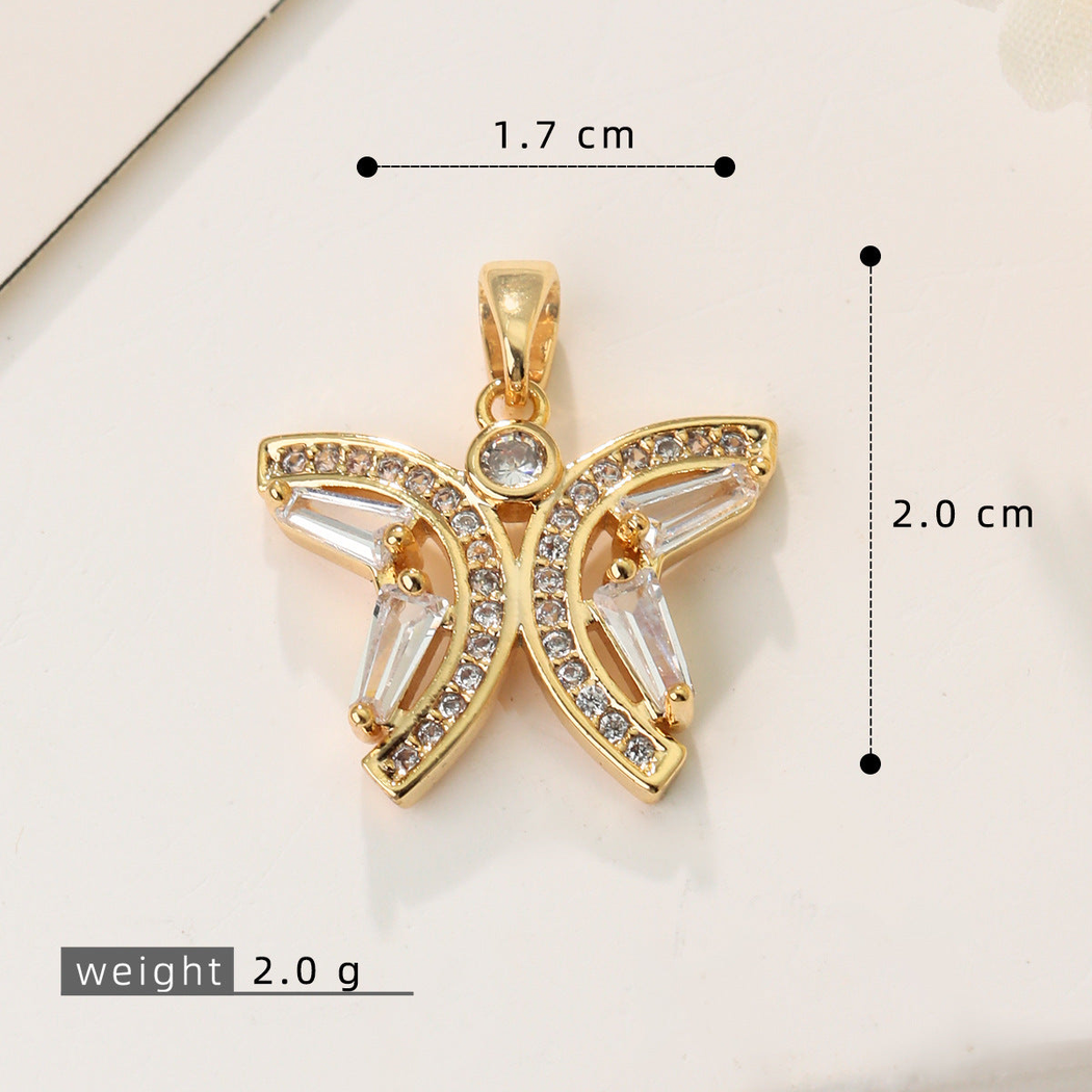 Elvane - Color-Accent Butterfly-Shaped Pendant Only