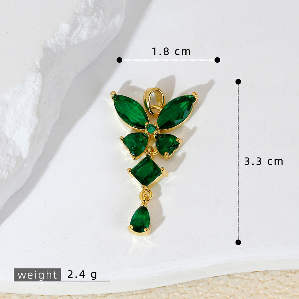 Elvane - Butterfly-Shaped Teardrop-Drop Pendant Only