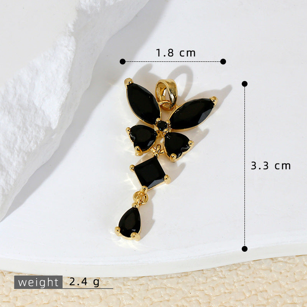 Elvane - Butterfly-Shaped Teardrop-Drop Pendant Only