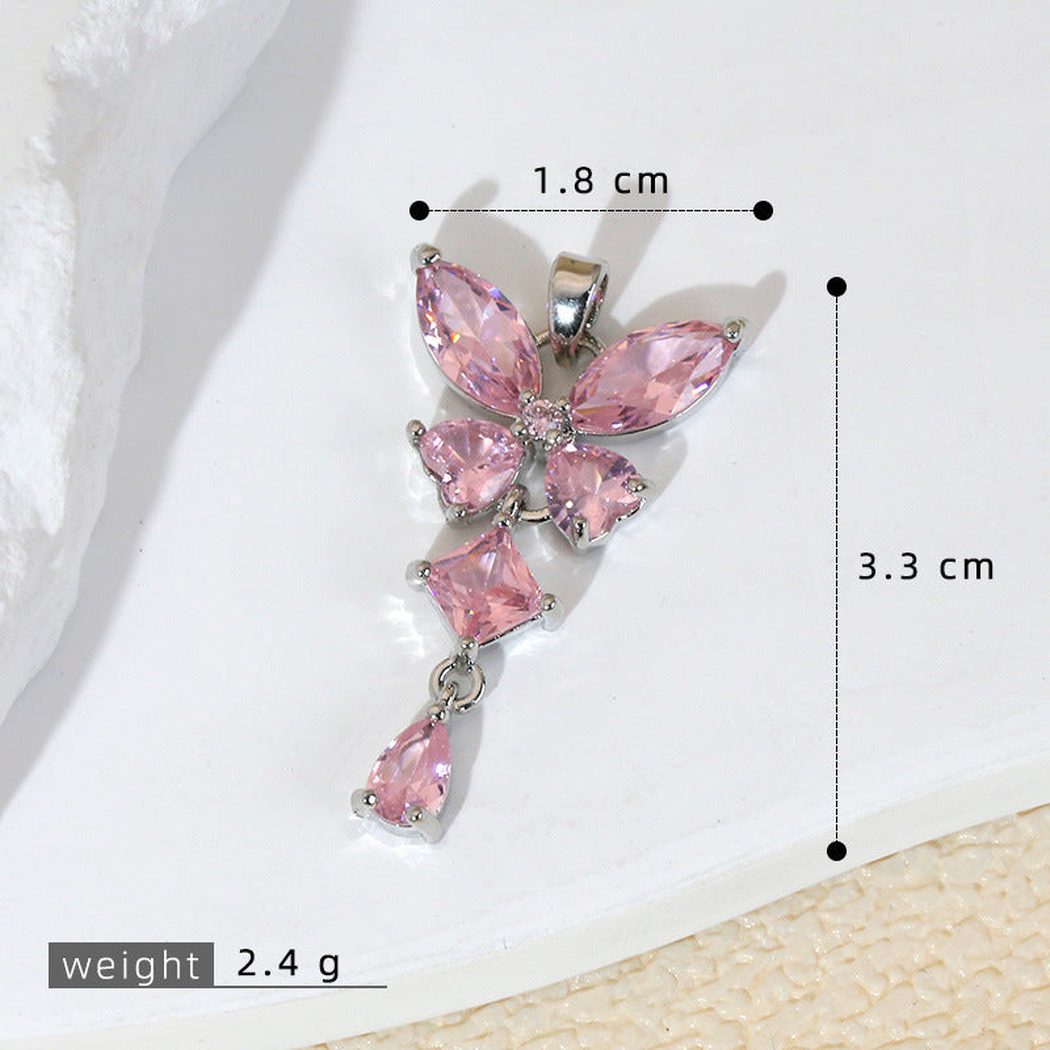 Elvane - Butterfly-Shaped Teardrop-Drop Pendant Only
