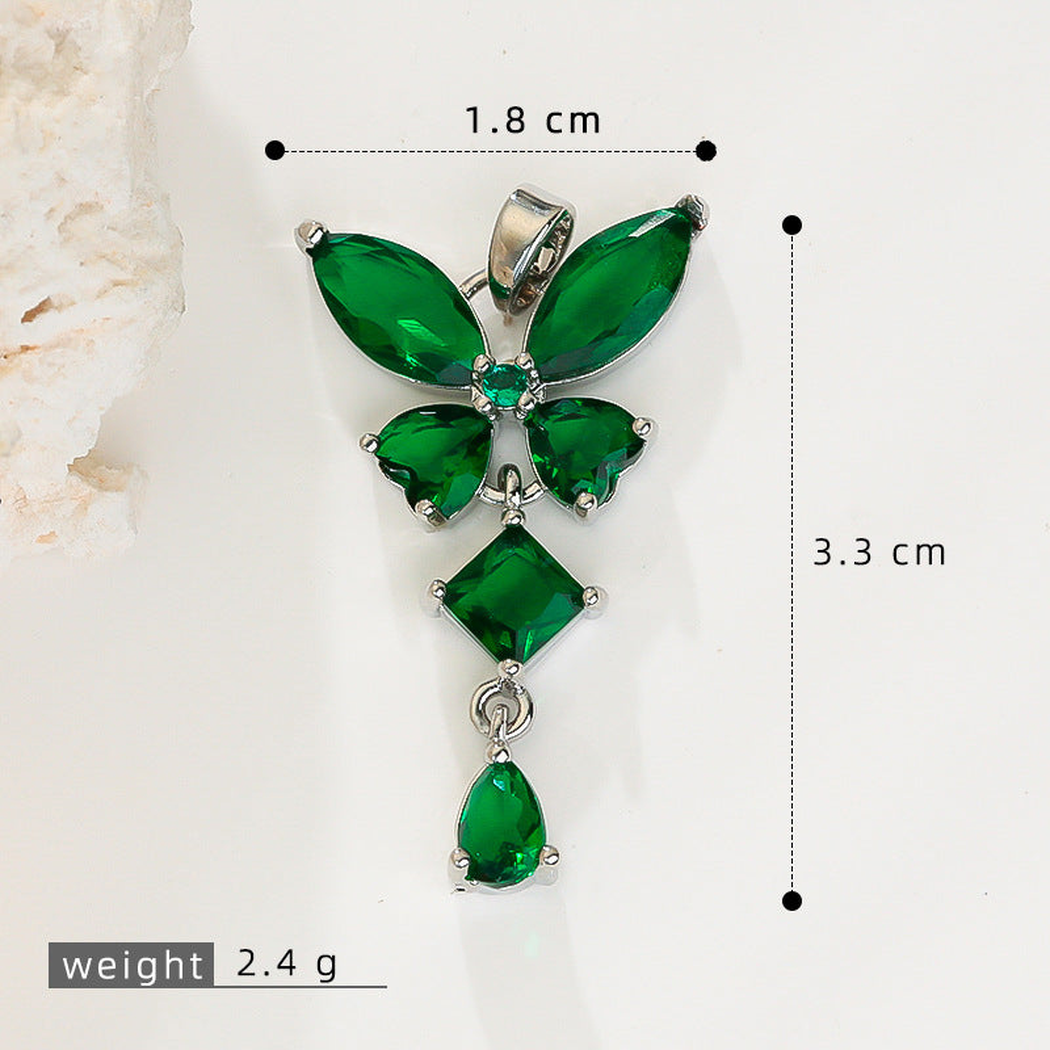 Elvane - Butterfly-Shaped Teardrop-Drop Pendant Only