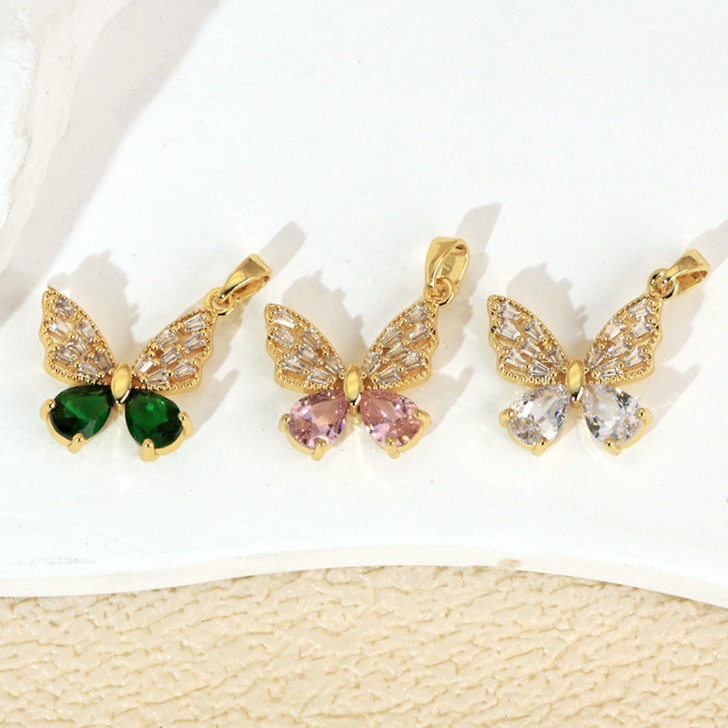 Elvane - Teardrop Butterfly-Shaped Pendant Only