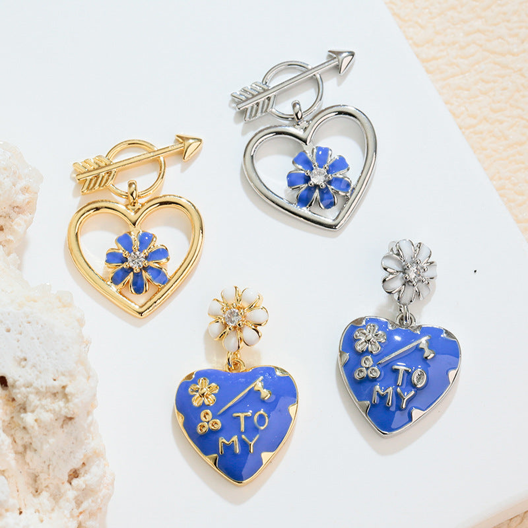 Elvane - Blue Heart-Shaped Pendant Only