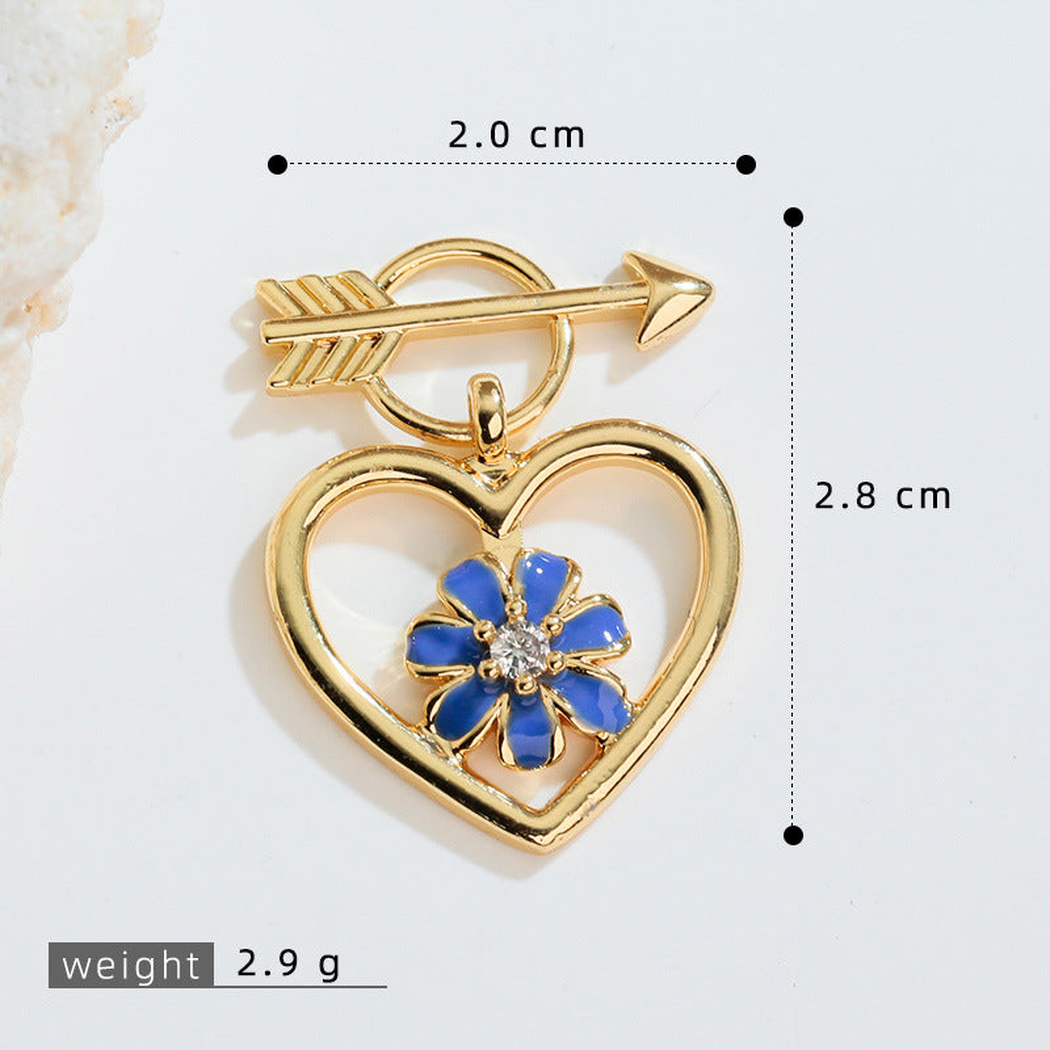 Elvane - Blue Heart-Shaped Pendant Only