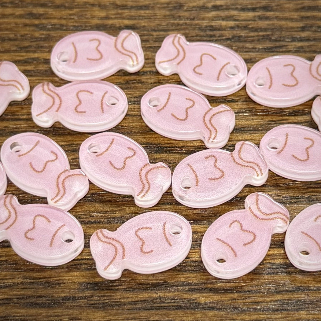 Bunli - DIY 10 Pack Fish Shape Pastel Color Button