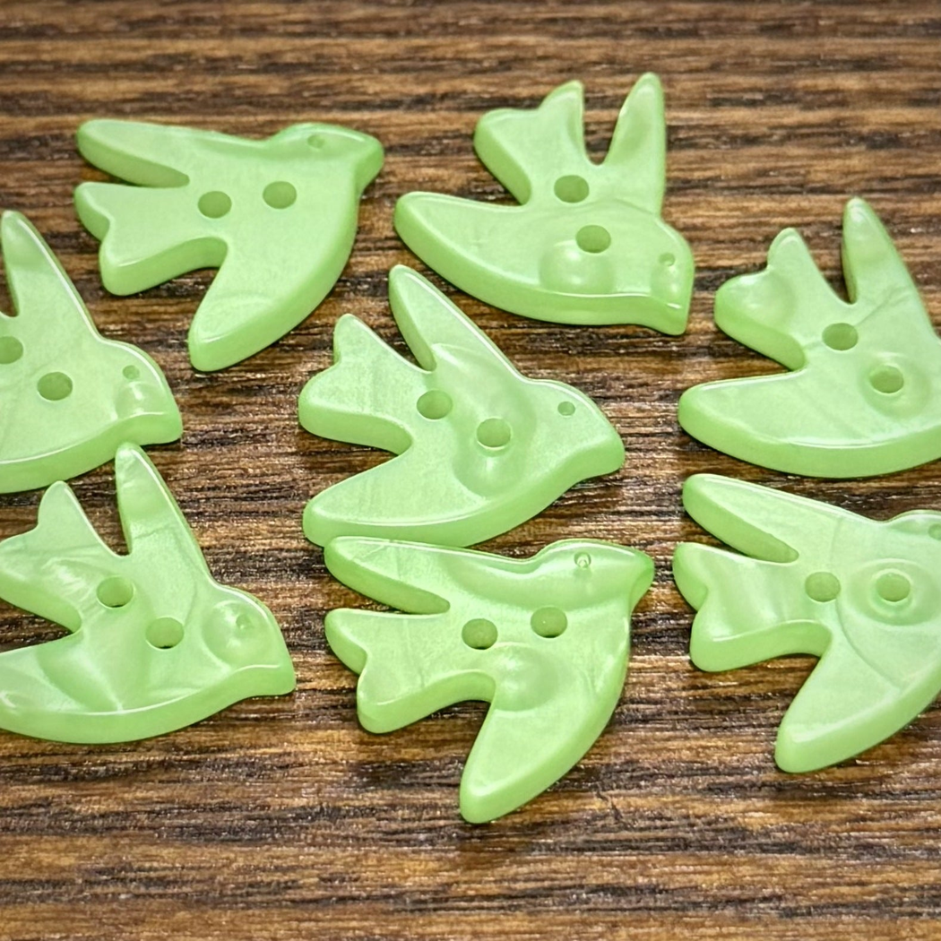 Bunli - DIY 10 Pack Swallow Glossy Button