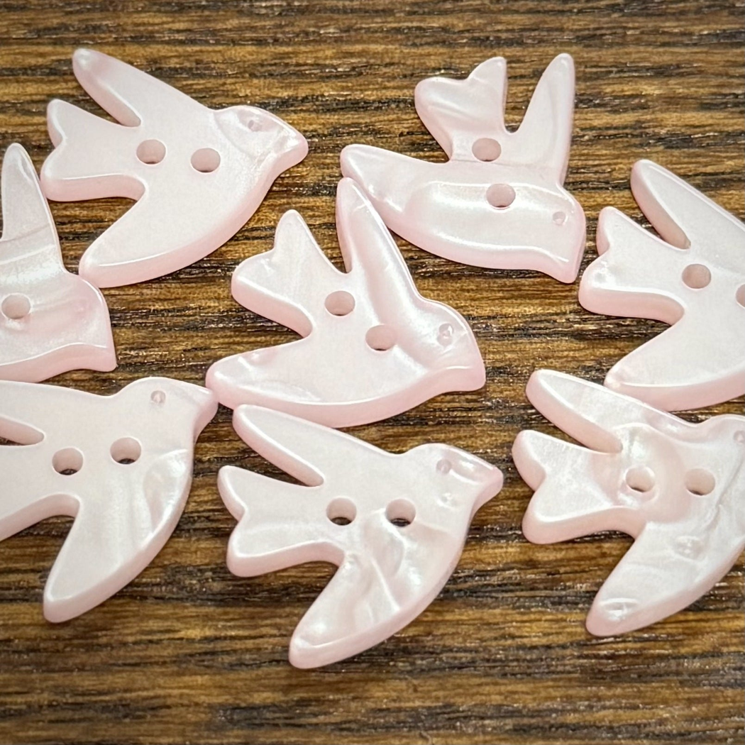 Bunli - DIY 10 Pack Swallow Glossy Button