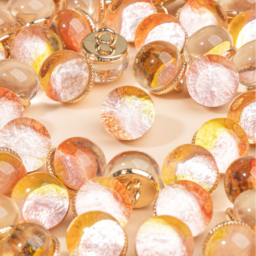 Bunli - DIY 10 Pack Foil Swirl Dome Button