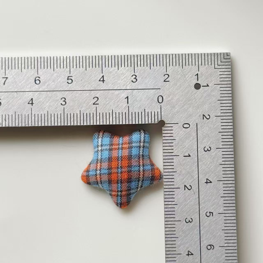 Bunli - DIY 10 Pack Plaid Star Shape Button