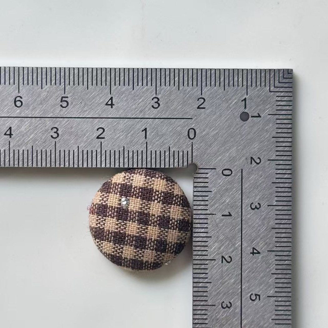 Bunli - DIY 10 Pack Plaid Mixed Shape Button