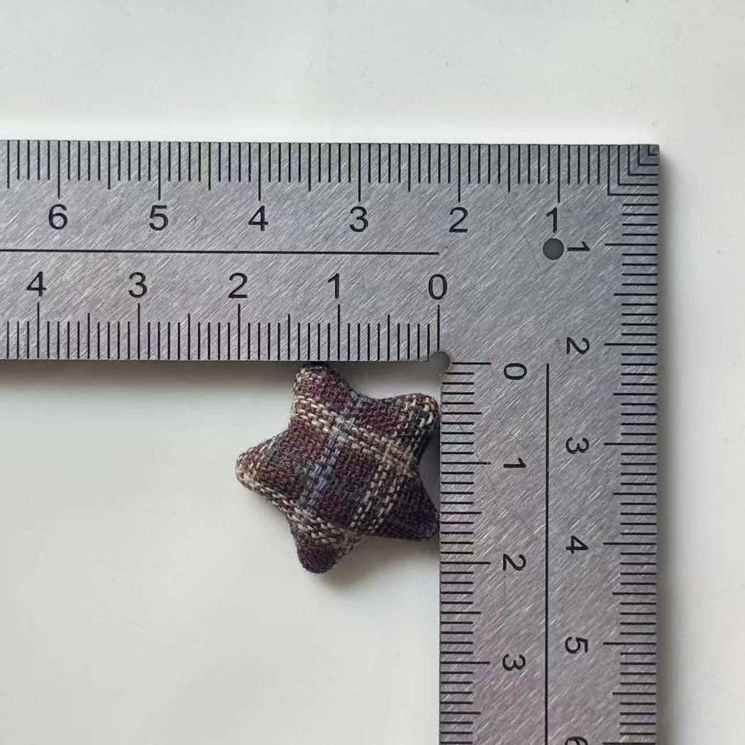 Bunli - DIY 10 Pack Plaid Mixed Shape Button