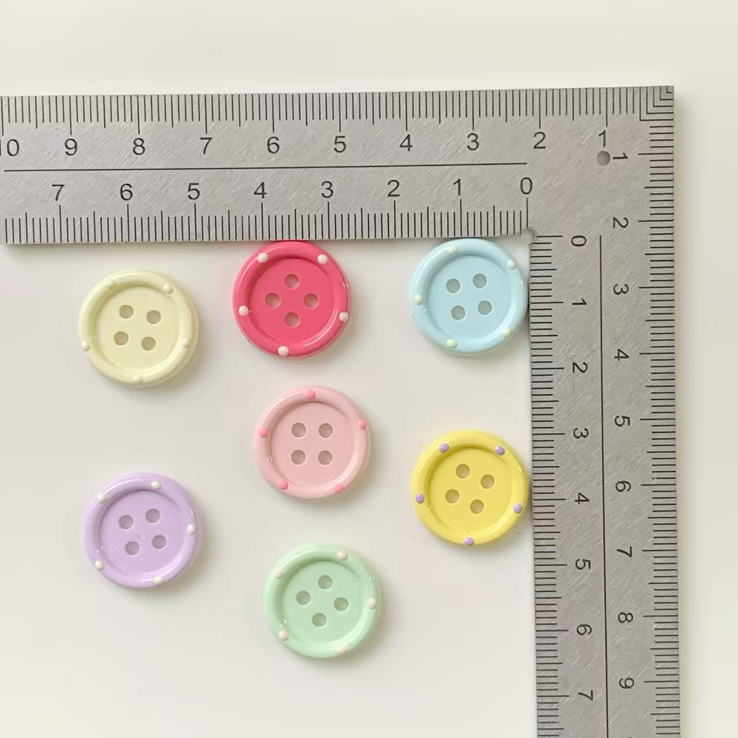 Bunli - DIY 10 Pack Four Hole Dot Rim Button
