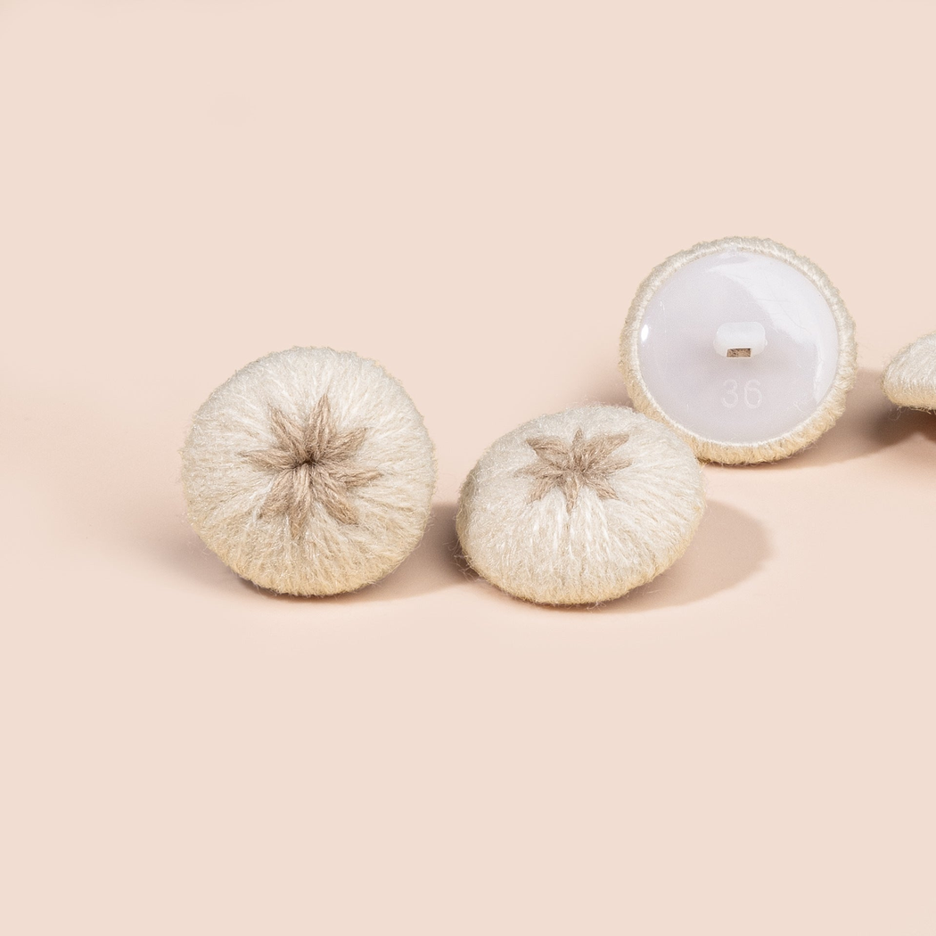 Bunli - DIY 10 Pack Textured Eight Petal Button