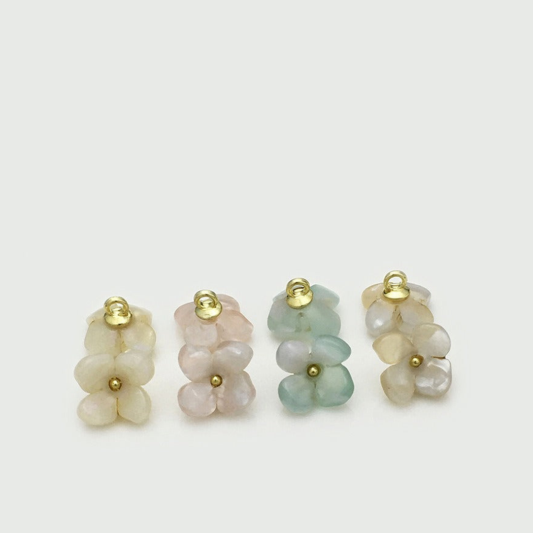 Bunli - DIY 10 Pack Frosted Three Petal Button