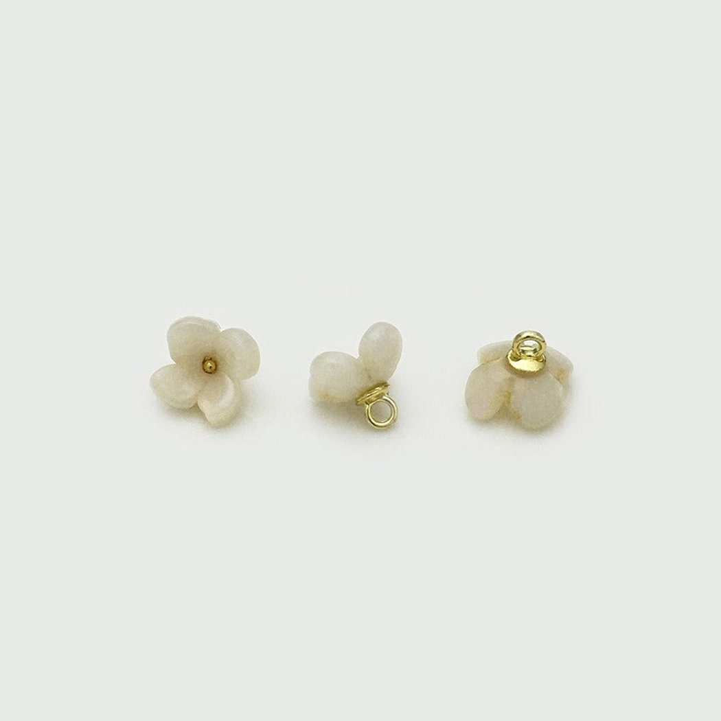 Bunli - DIY 10 Pack Frosted Three Petal Button
