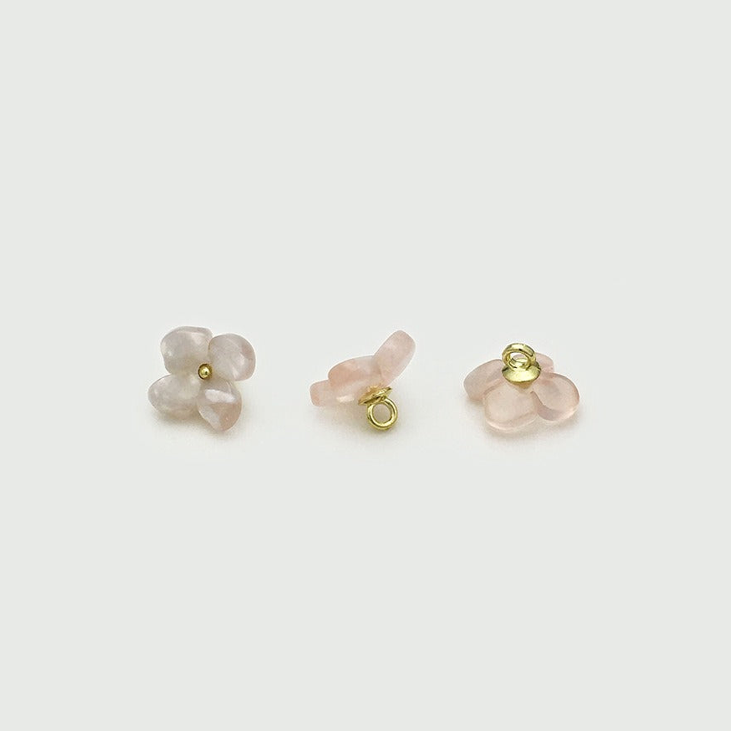 Bunli - DIY 10 Pack Frosted Three Petal Button