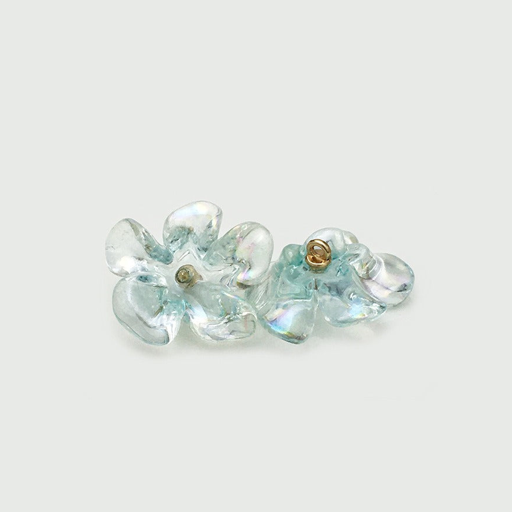 Bunli - DIY 10 Pack Iridescent Rounded Petal Button