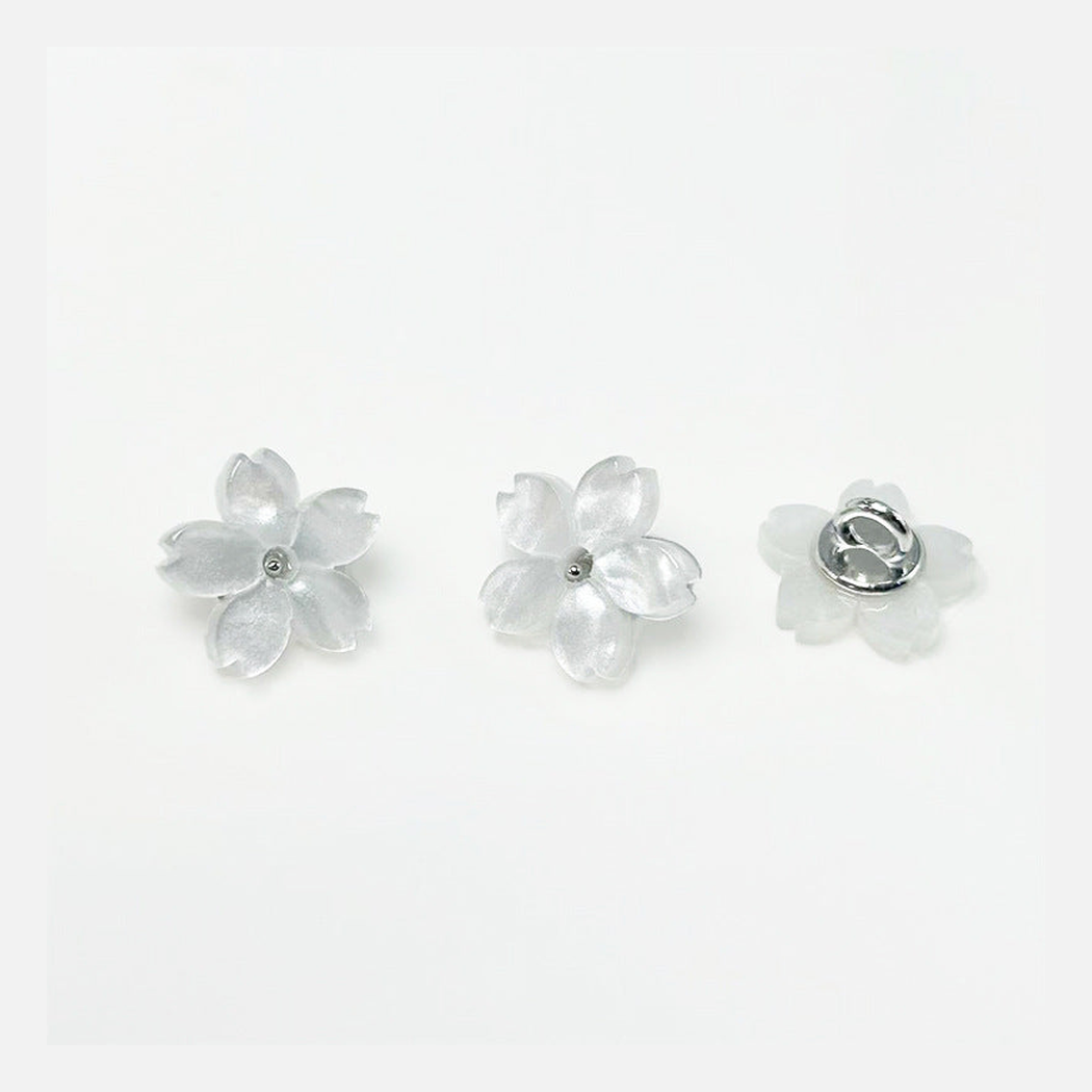 Bunli - DIY 10 Pack Notched Petal Pearl Sheen Button